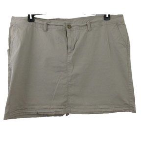 Old Navy Skirt Plus Size 24 Straight Pencil Above Knee Beige Side Slash Pockets